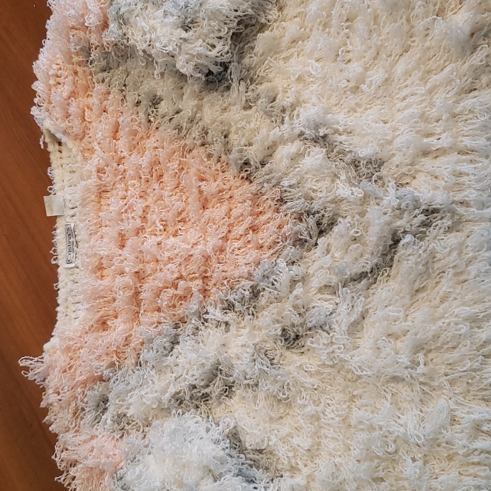 80's Textured Sweater With Chevron Pattern. - image 2